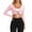 #1Pink, variant on Byworldtasic Womens Wrap Tie Tops Long Sleeve Workout Crop Wrap Shirts Casual Lightweight Yoga Active Tops