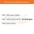 thumbnail image 2 of Max Advanced Brakes - Brake Kit for 1997 1998 1999 Lexus ES300 1997 1998 1999 Toyota Camry 1999 Solara Front and Rear Replacement Drilled Slotted Black Coated Disc Brake Rotors and Ceramic Brake Pads, 2 of 9