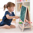 thumbnail image 2 of Tablero de dibujo de escritura de madera 2 en 1 que levanta el juguete magnético de doble cara para niños Tmvgtek juguetes de los niños, 2 of 9