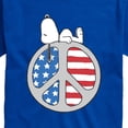 thumbnail image 3 of Peanuts - Snoopy Chill Peace Flag Short Sleeve Graphic T-Shirt, 3 of 6