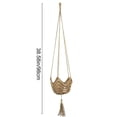 thumbnail image 3 of Kit de cesta colgante tejida DIY con cordón suave para macetas de interior y exterior, material de algodón natural, longitud de 105 cm, colores marrón y verde., 3 of 6