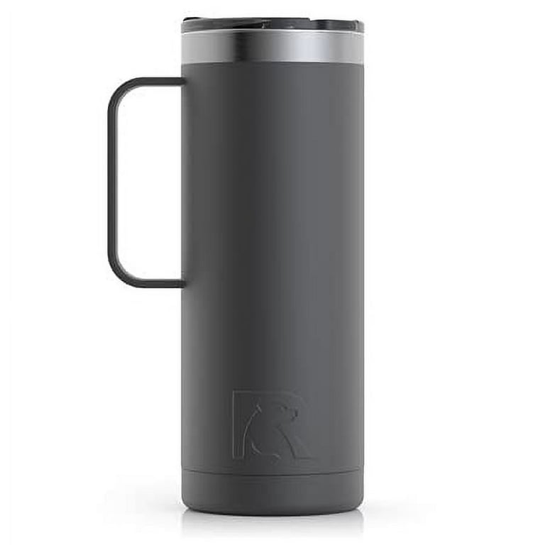 RTIC 16 oz Coffee Travel Mug with Lid and Handle, Stainless Steel  Vacuum-Insulated Mugs, Leak, Spill Proof, Hot Beverage and Cold, Portable Thermal  Tumbler Cup for Car, Camping, Deep Harbor 