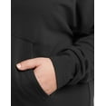 thumbnail image 4 of Hanes Originals Women's Soft Brushed Fleece Hoodie Dress (Plus Size) Black 2X, 4 of 6