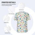 thumbnail image 3 of Lsque Transport1 Pattern Mens Polo Golf Shirts Funny Graphics Shorts Sleeve Button Shirts Baseball T-shirt-Medium, 3 of 7