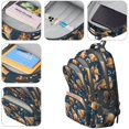 thumbnail image 4 of Highland Cow and Flower Print Backpack for School, Cute School Bag with Adjustable Shoulder Straps and Padded Back, 16.9"x12.6"x5.9", 4 of 5