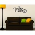 thumbnail image 1 of I'd Rather Be Fishing Vinyl Wall Decal for Home - Bass Trout Shark Fishing Hook Bait Cute Wall Décor Bedroom Living Room Entry - Removable High Tact - Size: 24 In x 40 In, 1 of 3