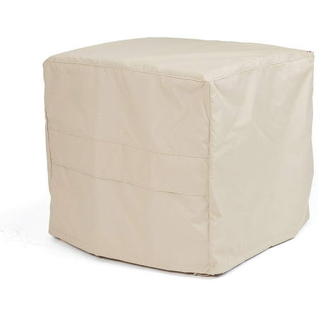 

Square Dining Table Cover - Heavy-Duty Polyester Weather Resistant Covered Mesh Vent Patio Table Covers-Ripstop Tan