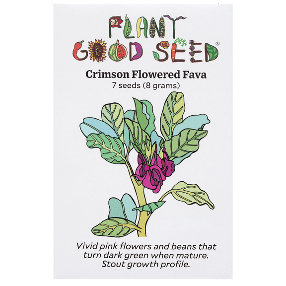 Plant Good Seed Crimson Flowered Fava Seeds: Rare Heirloom Pink Fragrant Flowers, Certified Organic