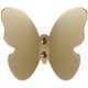 thumbnail image 3 of Gancho de latón para baño, perchero con forma de mariposa, estilo estéreo, dorado cepillado, para pared de dormitorio, perchero creativo para entrada, 3 of 3