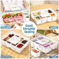 thumbnail image 5 of KORALAKIRI Snackle Box Container with Reusable Ice pack & Individual Lids, Food Storage with 8 Divided Ice Compartment for Picnics, Parties, Beach & Trip, 5 of 8