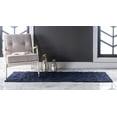 thumbnail image 4 of Unique Loom Trellis Shag Collection Area Rug - Traditional (2' x 6' 9" Runner Navy Blue), 4 of 10