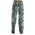 thumbnail image 3 of WTOBBY Women's Winter Plaid Pants Full Length Long Trousers with Christmas Print for Sports and Casual Wear in Cold Seasons,Gray XS, 3 of 6