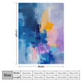 thumbnail image 4 of WERPE Flannel Material Blanket Gold and Blue Abstract Art White, 4 of 6