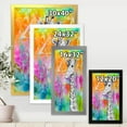 thumbnail image 4 of Designart 'Monochrome Giraffe Drawing On Bright Rainbow' Children's Art Framed Art Print, 4 of 4