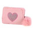 thumbnail image 2 of Monedero de felpa Yuyangstore pequeño rosa con tarjetero, 2 of 8