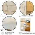 thumbnail image 3 of Designart "Subtle Gold Accents In Minimalism" Abstract Shapes Floater Framed Canvas Art Print, 3 of 5