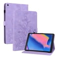thumbnail image 2 of FJLBDE Case for Samsung Galaxy Tab A 8.0 inch 2019 SM-T290 T295, Embossed Flower PU Leather Flip Wallet Folio Stand Cover, Purple, 2 of 7