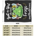 thumbnail image 4 of Frog Blanket Super Cozy Soft Frog Mushroom Throw Blanket Warm Plush Fluffy Just a Girl Who Loves Frogs Lightweight Fleece Flannel Gifts Blankets for Kids Adults 60"x50", 4 of 6