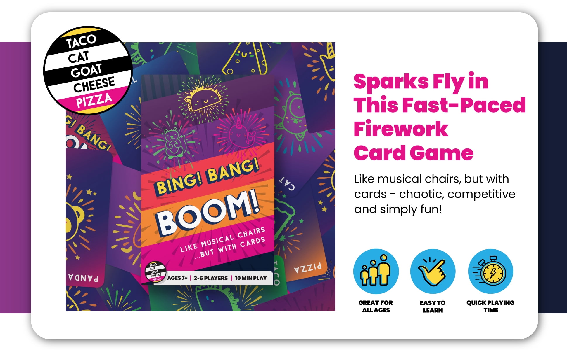 Bing Bang Boom – a Fast-paced Party Game for Kids, Teens, and Adults