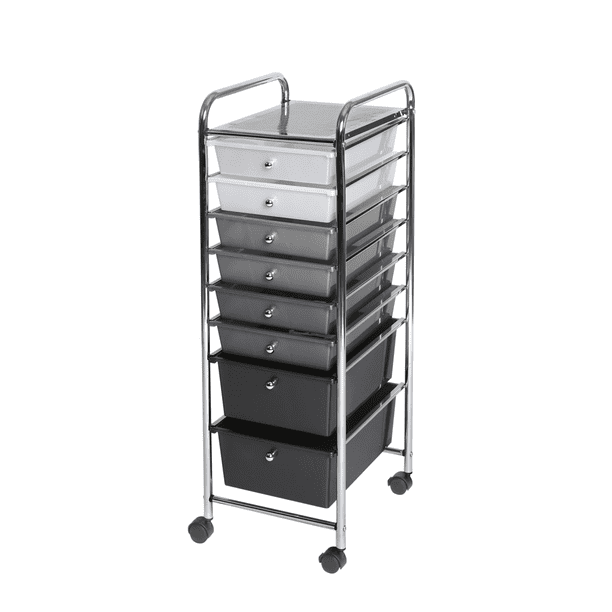 8 Drawer Storage Bin Organizer Cart, Rolling Storage Containers Drawers
