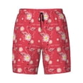 thumbnail image 4 of Lsque Mens Swim Trunks Hello Summer Flamingo Pattern - Bathing Suit Compression Liner - Beach Swim Shorts Swimwear - (S-3XL) - Stretch Quick Dry -Large, 4 of 9