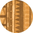 thumbnail image 1 of Ahgly Company Indoor Round Abstract Orange Contemporary Area Rugs, 5' Round, 1 of 1