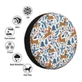 thumbnail image 4 of Sikiie winter Scarf deer PVC Leather Spare Tire Wheel Cover Spare Tire Cover, for Car Truck SUV Camper Trailer Universal Fit(14-17in)-15 inch, 4 of 6