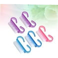 thumbnail image 4 of 5pc Supplies Nail Brushes Men Scrubbers Foot Grip Handle Cleaning Nails Brush Hand Kit Accessories Nailsramdom Scrub Cleaner Mini Manicurists Art Color Stiff Fingernails Design, 4 of 5