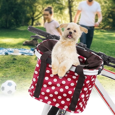 Doorslay Removable Bike Basket – Front Handlebar Pet Carrier For Small Dogs & Cats, Holds 11 Lbs