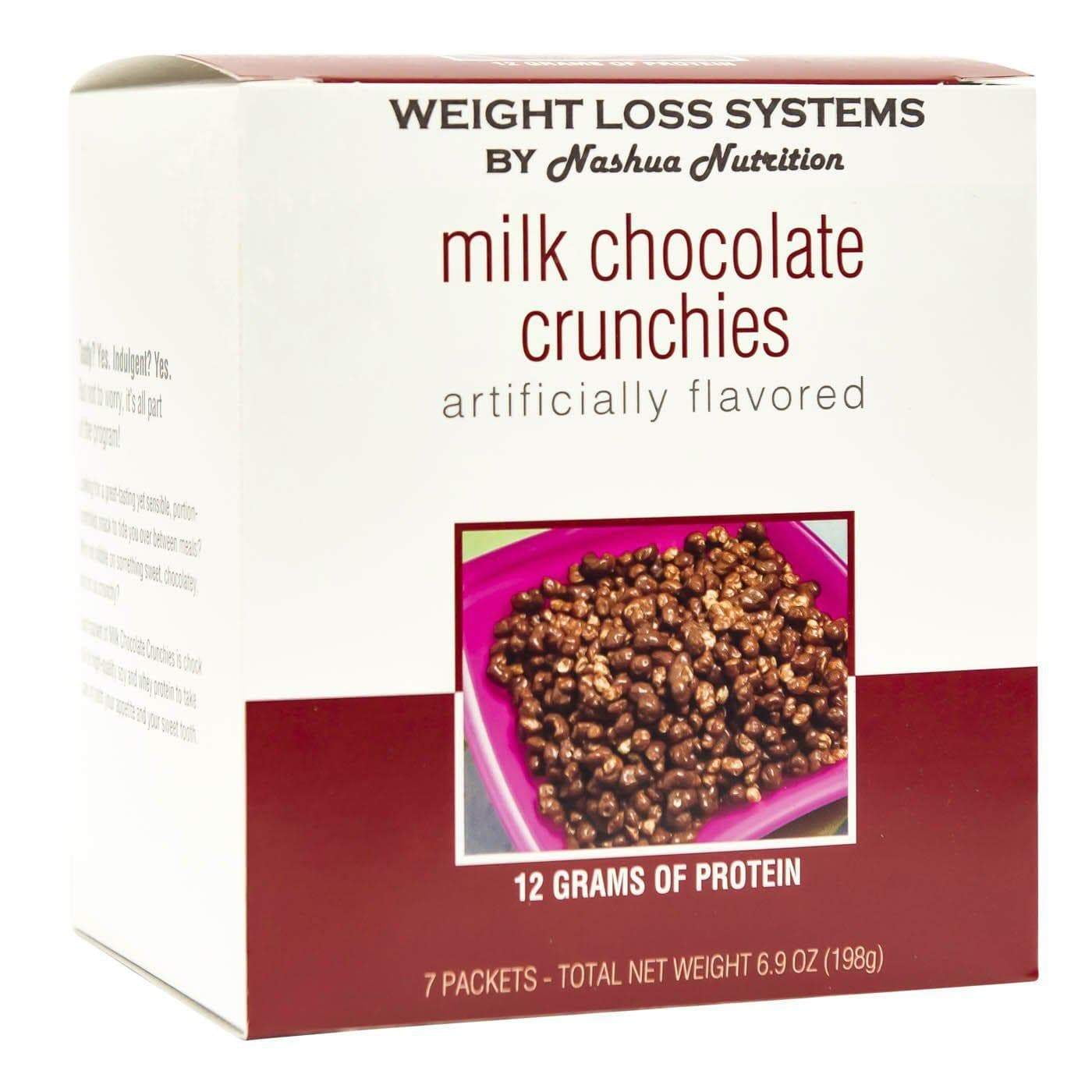 Weight Loss Systems Snack Milk Chocolate Crunchies 7/Box High