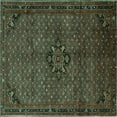 thumbnail image 1 of Ahgly Company Indoor Square Persian Turquoise Blue Traditional Area Rugs, 3' Square, 1 of 4