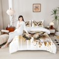 thumbnail image 4 of Manfei Flying Butterfly Bedding Comforter Set 2pcs for Female Men,Vintage Aesthetic Twin Comforter Sets Microfiber,Chic Floral Flowers Breathable Bedding Set,Breathable Home Decor,Reversible, 4 of 8