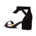 thumbnail image 3 of XYD Women Elegant Round Open Toe Tie Up Ankle Strap Sandals Chunky Block Low Heel Summer Casual Shoes Size 16 Black, 3 of 4