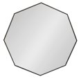 thumbnail image 2 of Kate and Laurel Rhodes Mid-Century Octagon Mirror, 30.75 x 30.75, Black, Modern Geometric Wall Decor, 2 of 8