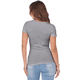 thumbnail image 3 of Camiseta de Canalé Entallada para Mujer, Color Gris, Talla M, 3 of 9
