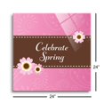 thumbnail image 3 of Celebrate Spring Pink Paisley Floral 24 x 24 Glass Wall Hanging Sign, 3 of 4
