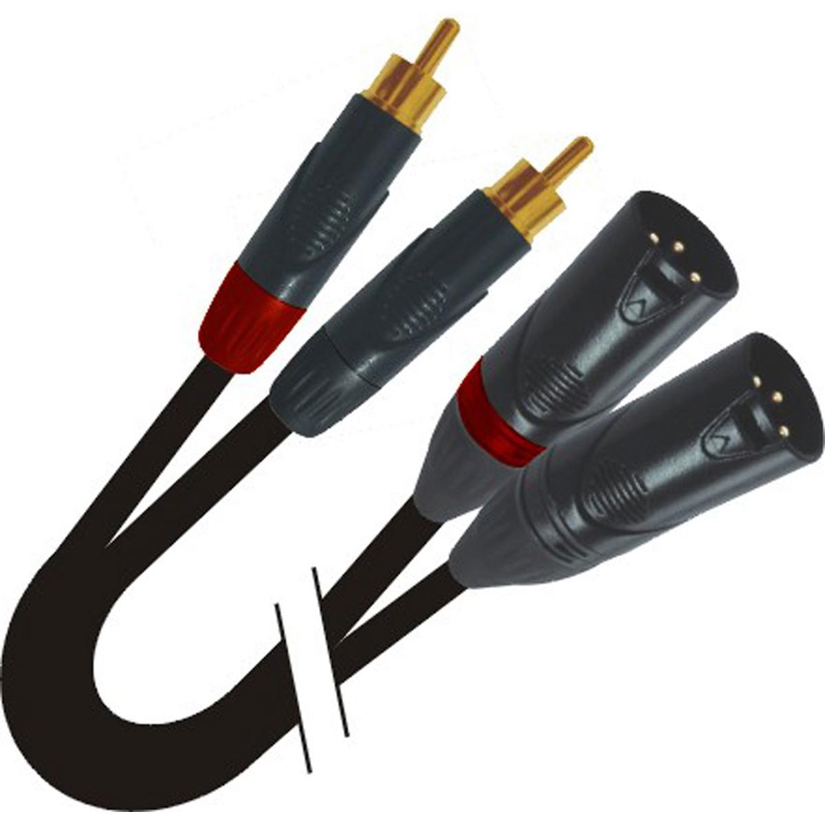 ProX XC-DRXM05 5' Dual RCA-M to Dual XLR3-M Unbalanced High Performance Audio Cable