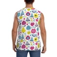 thumbnail image 4 of Lsque Doodle Fruits Print Men's Cotton Blend Sleeveless Muscle Shirts (S-3XL)- Moisture Wicking, Odor Protection, UPF 30+,Large, 4 of 8