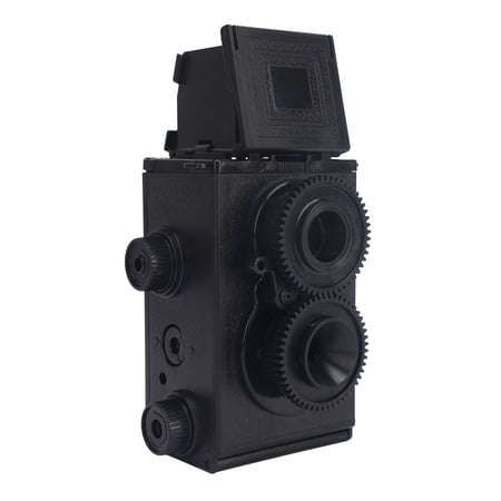 M Buder 35MM Dual Lens Film Camera DIY Classic Retro Double Reflex TLR Camera for 135 Film, Black