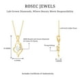 thumbnail image 4 of Rosec Jewels Lab Grown Diamond Heart Pendant Necklace for Valentines Day - EF-VS Quality Certified, 14K Yellow Gold, 4 of 7