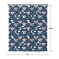 thumbnail image 5 of Dark Blue Fairy Moon Princess Pattern Shower Curtain 72"x84" ,Bathroom Decorative Shower Curtains Set with 12 Hooks,Modern Waterproof Washable Shower Curtain, 5 of 6
