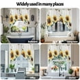thumbnail image 6 of Vintage Yellow Sunflowers Swag Valances for Windows 2 Pack American Pastoral Style Swag Kitchen Curtains 36 Inches Long Rod Pocket Short Window Treatment for Kitchen Bathroom 28"x36", 6 of 8