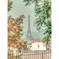 thumbnail image 2 of Frank, Assaf 25x32 Black Ornate Wood Framed with Double Matting Museum Art Print Titled - View of the Eiffel tower from Monmartre-Paris, 2 of 4