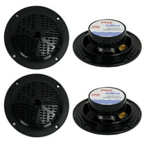 4) PYLE PLMR41B 4" 200W Dual Cone Waterproof Marine Boat Stereo Speakers 2 PAIRS