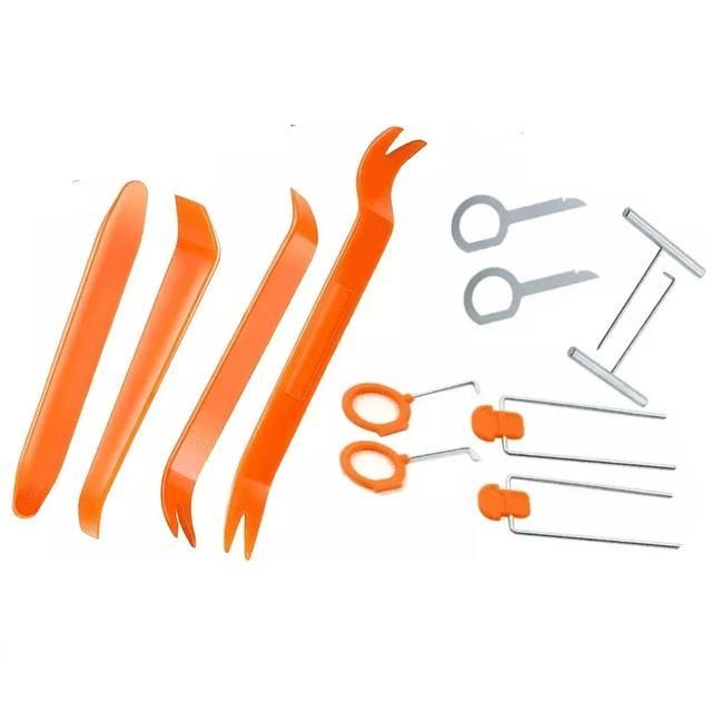 Kit Herramienta Desmontaje Estereo Espatula Moldura Tablero Naranja/gris
