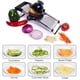 thumbnail image 2 of Mandolina ajustable para cortar verduras Ideal para cortar alimentos, frutas y verduras Mandolina para cortar en juliana Guantes a prueba de cortes Acero inoxidable, 2 of 4