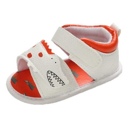 

AnuirheiH Baby Kids Boys Girls Sandals Summer Animal Soft Flat Shoes Infant First Walkers On Sale