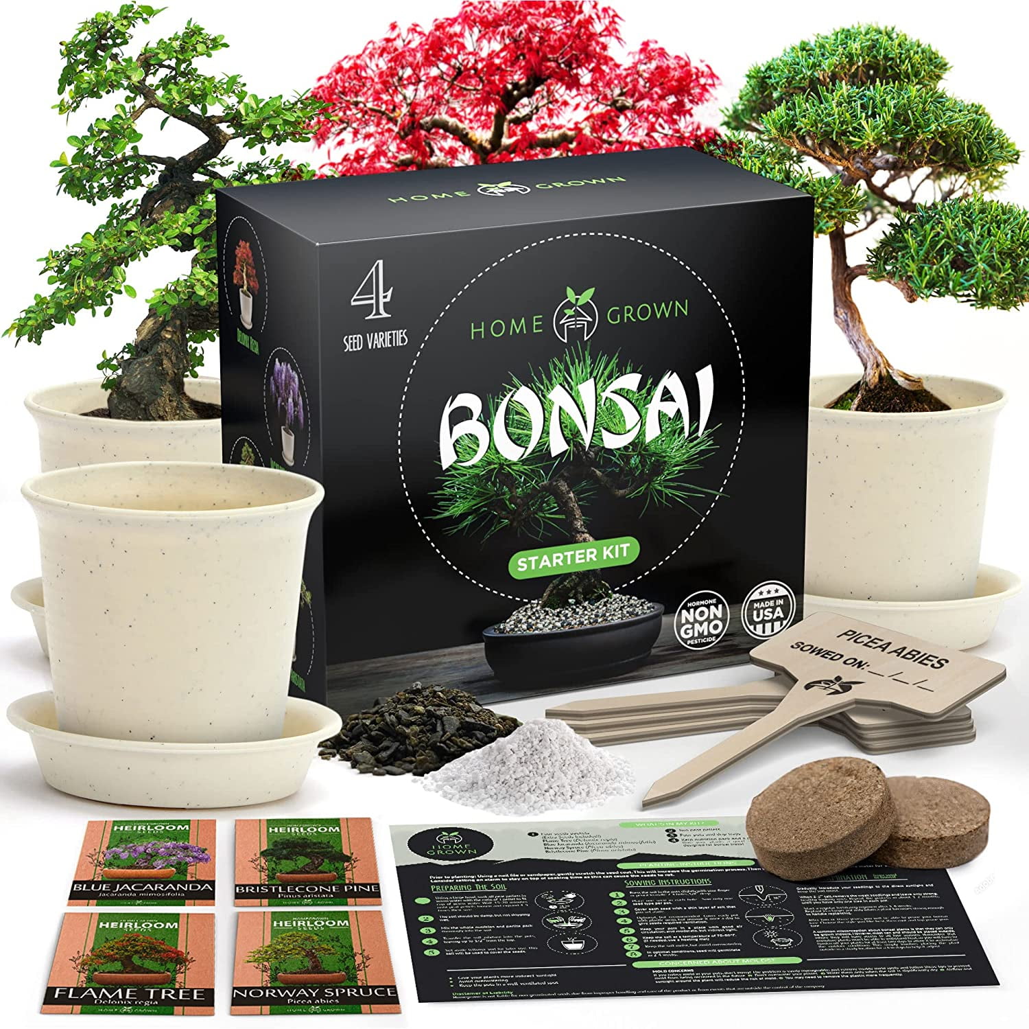 Bonsai Tree Kit All in One Premium Bonsai Tree Starter Kit Holiday Craft Gifts