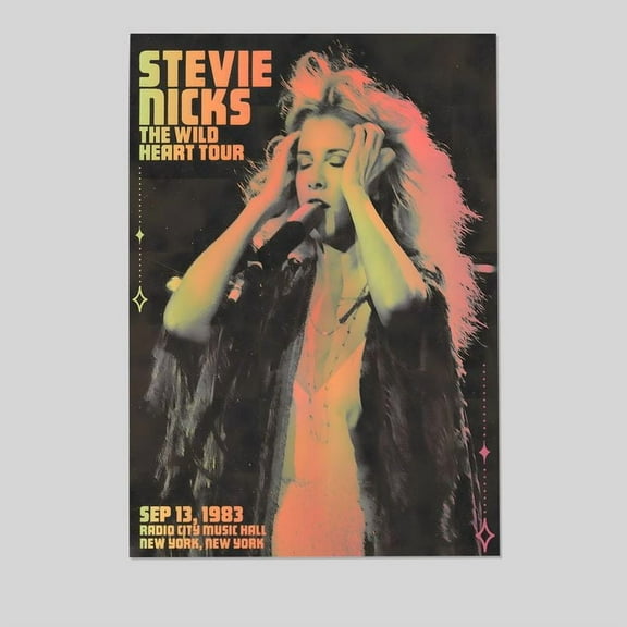 Music Poster- The Wild Heart Tour - Ste.vi.e Nicks Poster - Vintage Style - Size 24x36 - Postora