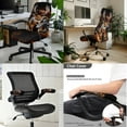 thumbnail image 2 of SCRAWLGOD American Flag Deer Flame Stretch Computer Chair Cover with Arm Rest Protector Easy to Remove Desk Chair Covers Anti-Slip Rotating Chair Slipcover, 3 Pieces Set, S, 2 of 7
